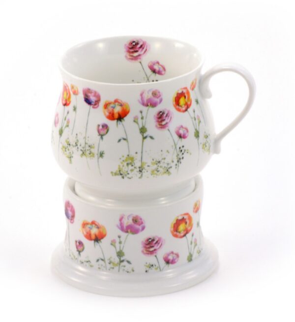 Becher auf Stövchen "Sommergarten"