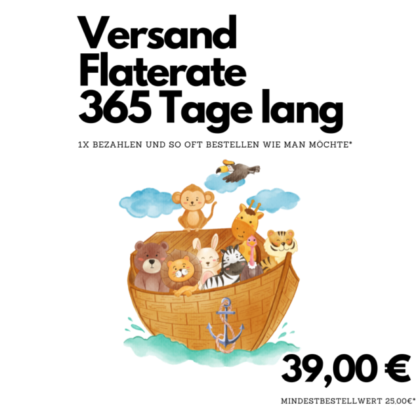 Versand Flaterate 365 Tage