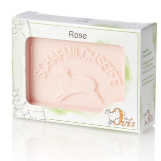Ovis-Seife Eckig verp. Rose 8,5x6 cm 100 g