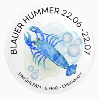 Sternzeichen Magnet BLAUER HUMMER „Krebs“ (22.06 – 22.07)