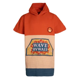 TRAVEL PONCHO WAILUA V2, BAUMWOLLE WAFFLE PIQUEE